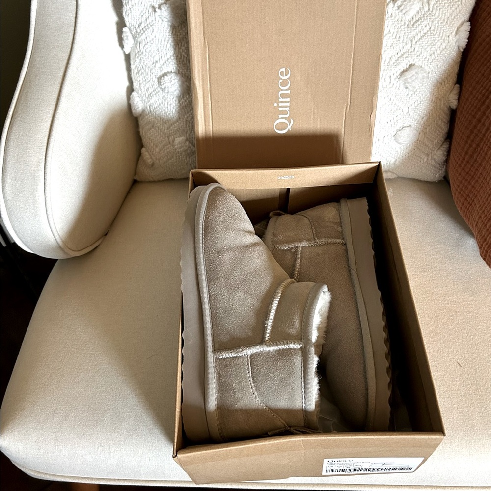 Quince Women's Grey Australian Shearling Boots